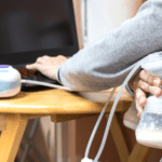 Mom-pumping-while-at-her-computer