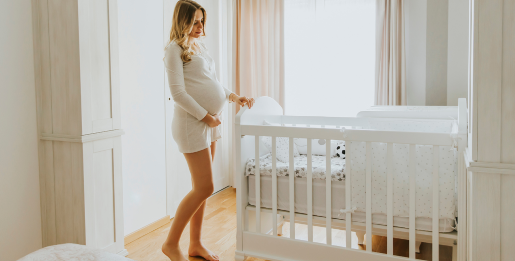 Modern mom in nursery Strong and Modern names